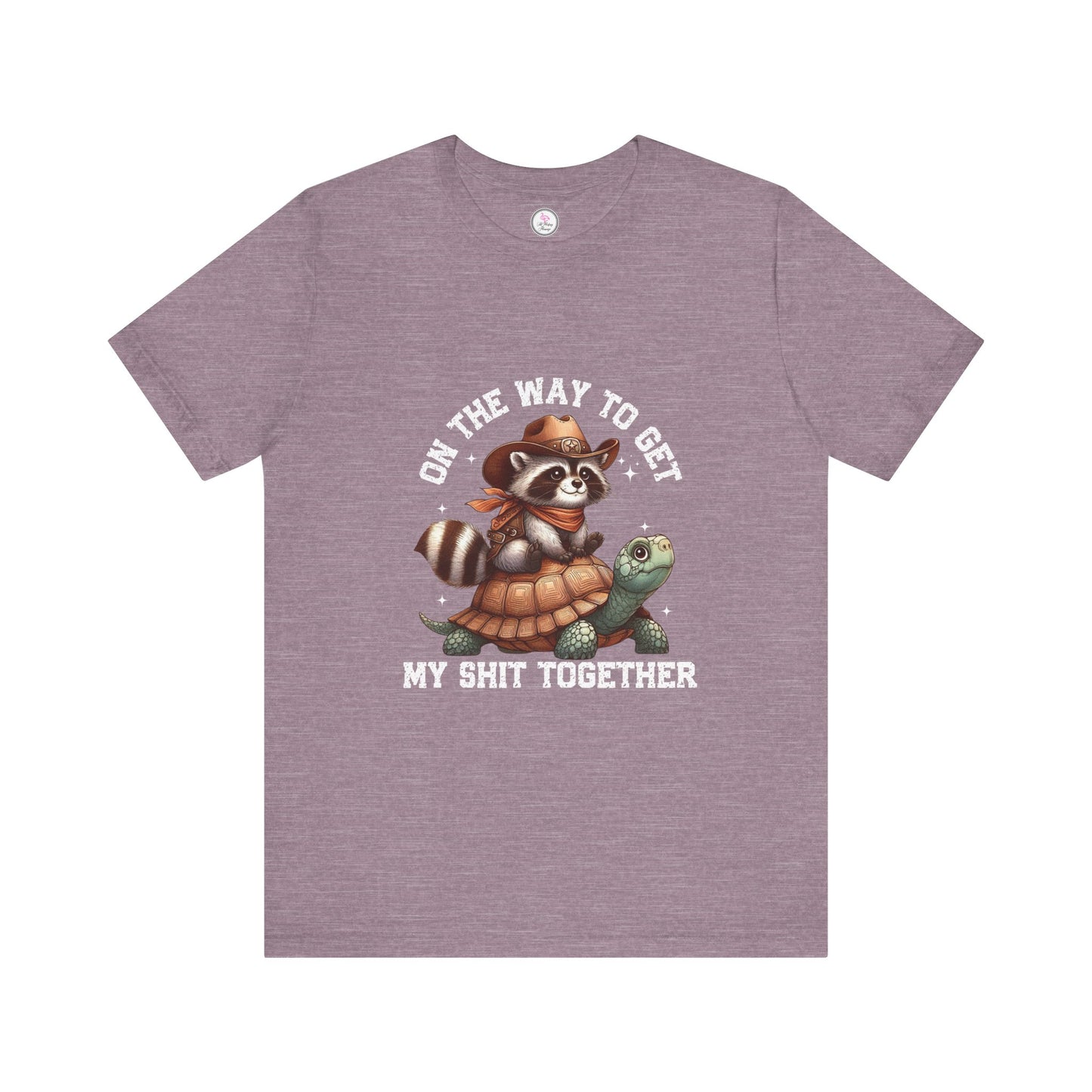 Funny Raccoon & Turtle Graphic Tee - "On The Way to Get My Shit Together"