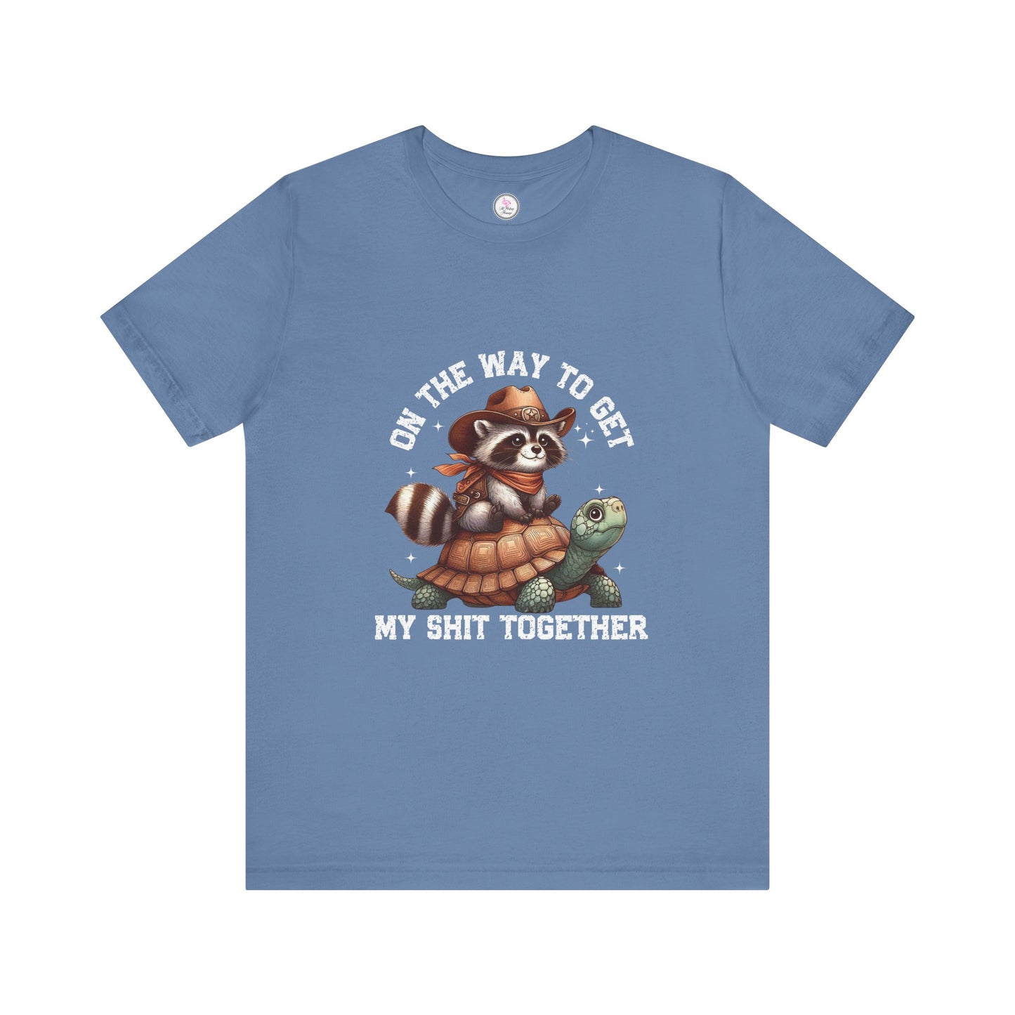Funny Raccoon & Turtle Graphic Tee - "On The Way to Get My Shit Together"