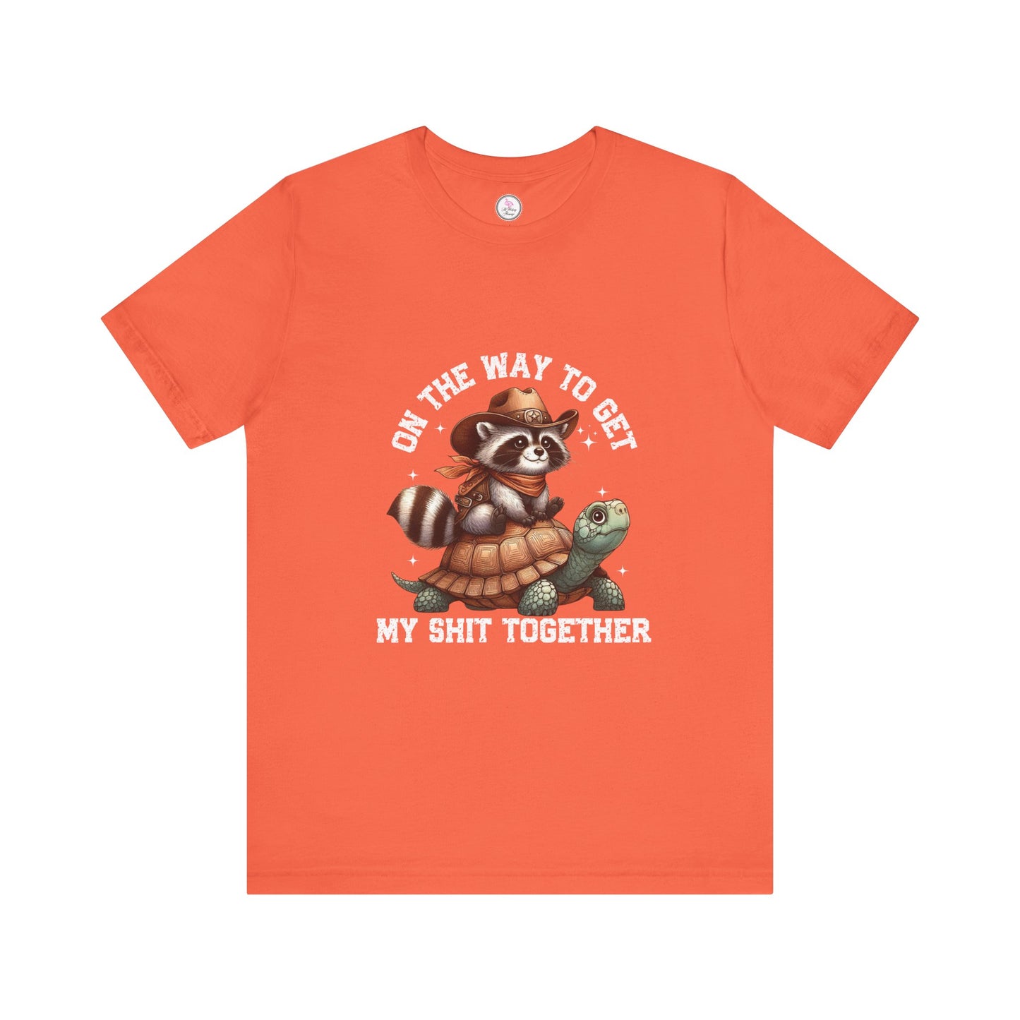 Funny Raccoon & Turtle Graphic Tee - "On The Way to Get My Shit Together"
